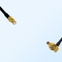 RP MCX/Male - SMB/Bulkhead Male Right Angle Coaxial Jumper Cable