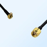 RP MCX/Male Right Angle - RP SMA/Male Coaxial Jumper Cable