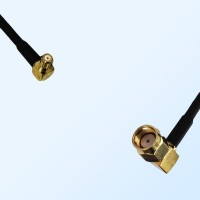 RP MCX/Male Right Angle - RP SMA/Male Right Angle Coaxial Jumper Cable