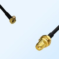 RP MCX/Male Right Angle - RP SMA/Bulkhead Female Coaxial Jumper Cable