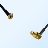 RP MCX/Male R/A - RP SMA/Bulkhead Female R/A Coaxial Jumper Cable