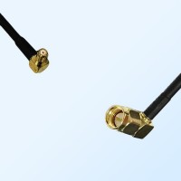 RP MCX/Male Right Angle - SMA/Male Right Angle Coaxial Jumper Cable