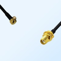 RP MCX/Male Right Angle - SMA/Bulkhead Female Coaxial Jumper Cable