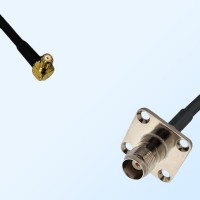TNC Female 4 Hole - RP MCX Male Right Angle Coaxial Cable Assemblies