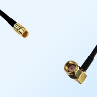 RP MCX/Female - RP SMA/Male Right Angle Coaxial Jumper Cable