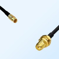 RP MCX/Female - RP SMA/Bulkhead Female Coaxial Jumper Cable