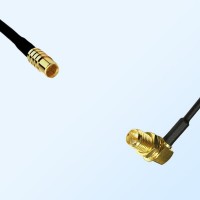 RP MCX/Female - RP SMA/Bulkhead Female R/A Coaxial Jumper Cable