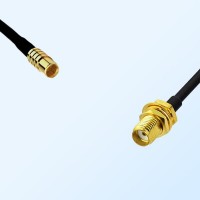 RP MCX/Female - SMA/Bulkhead Female Coaxial Jumper Cable