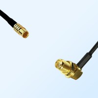 RP MCX/Female - SMA/Bulkhead Female Right Angle Coaxial Jumper Cable