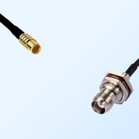 RP MCX/Female - TNC/Bulkhead Female with O-Ring Coaxial Jumper Cable