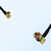 RP MCX/Female R/A - RP SMA/Male R/A Coaxial Jumper Cable