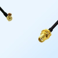 RP MCX/Female Right Angle - SMA/Bulkhead Female Coaxial Jumper Cable