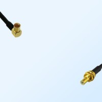 RP MCX/Female Right Angle - SMB/Bulkhead Male Coaxial Jumper Cable