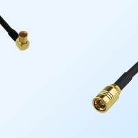 RP MCX/Female Right Angle - SMB/Female Coaxial Jumper Cable