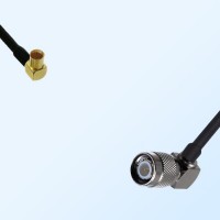 RP MCX/Female Right Angle - TNC/Male Right Angle Coaxial Jumper Cable