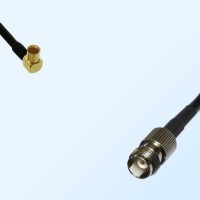 RP MCX/Female Right Angle - TNC/Female Coaxial Jumper Cable