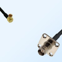 TNC Female 4 Hole - RP MCX Female Right Angle Coaxial Cable Assemblies