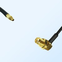 RP MMCX/Male - SMA/Bulkhead Female Right Angle Coaxial Jumper Cable