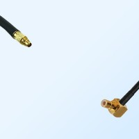 RP MMCX/Male - SMB/Male Right Angle Coaxial Jumper Cable