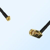 RP MMCX/Male Right Angle - SMA/Male Right Angle Coaxial Jumper Cable