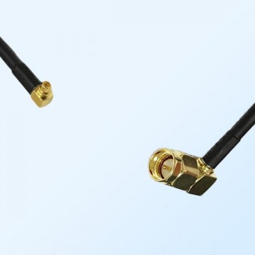 RP MMCX/Male Right Angle - SMA/Male Right Angle Coaxial Jumper Cable