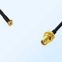 RP MMCX/Male Right Angle - SMA/Bulkhead Female Coaxial Jumper Cable
