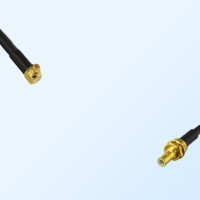 RP MMCX/Male Right Angle - SMB/Bulkhead Male Coaxial Jumper Cable