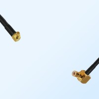 RP MMCX/Male Right Angle - SMB/Male Right Angle Coaxial Jumper Cable