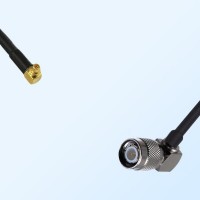 RP MMCX/Male Right Angle - TNC/Male Right Angle Coaxial Jumper Cable