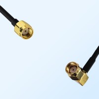 RP SMA/Male - RP SMA/Male Right Angle Coaxial Jumper Cable