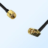 RP SMA/Male - SMA/Male Right Angle Coaxial Jumper Cable