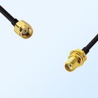 RP SMA/Male - SMA/Bulkhead Female Coaxial Jumper Cable