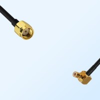 RP SMA/Male - SMB/Male Right Angle Coaxial Jumper Cable