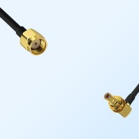 RP SMA/Male - SMB/Bulkhead Male Right Angle Coaxial Jumper Cable