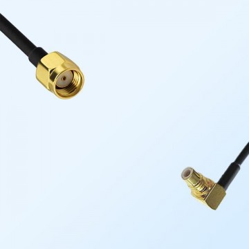 RP SMA/Male - SMC/Male Right Angle Coaxial Jumper Cable