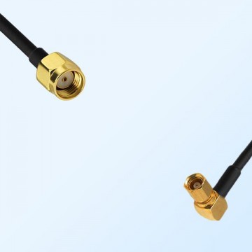 RP SMA/Male - SMC/Female Right Angle Coaxial Jumper Cable