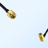 RP SMA/Male - SSMA/Male Right Angle Coaxial Jumper Cable