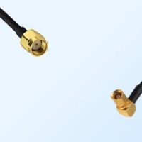 RP SMA/Male - SSMC/Female Right Angle Coaxial Jumper Cable