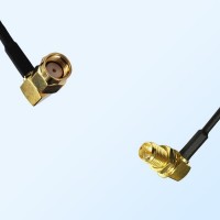 RP SMA/Male R/A - RP SMA/Bulkhead Female R/A Coaxial Jumper Cable