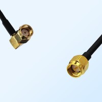 RP SMA/Male Right Angle - SMA/Male Coaxial Jumper Cable