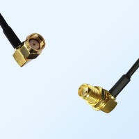 RP SMA/Male R/A - SMA/Bulkhead Female R/A Coaxial Jumper Cable