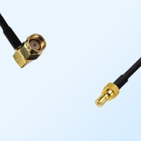 RP SMA/Male Right Angle - SMB/Male Coaxial Jumper Cable