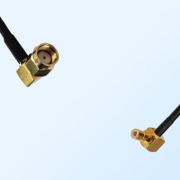 RP SMA/Male Right Angle - SMB/Male Right Angle Coaxial Jumper Cable