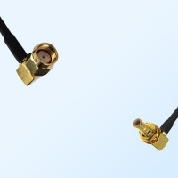 RP SMA/Male R/A - SMB/Bulkhead Male R/A Coaxial Jumper Cable