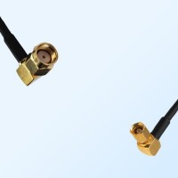 RP SMA/Male Right Angle - SMC/Female Right Angle Coaxial Jumper Cable