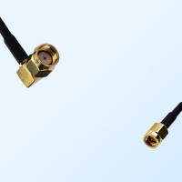 RP SMA/Male Right Angle - SSMA/Male Coaxial Jumper Cable