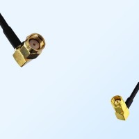 RP SMA/Male Right Angle - SSMA/Male Right Angle Coaxial Jumper Cable