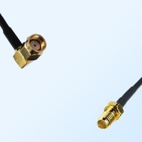 SSMA Female - RP SMA Male Right Angle Coaxial Cable Assemblies
