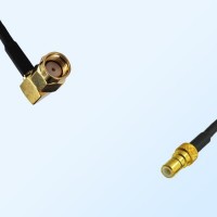 RP SMA/Male Right Angle - SSMB/Male Coaxial Jumper Cable