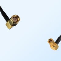 RP SMA/Male Right Angle - SSMC/Female Right Angle Coaxial Jumper Cable